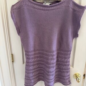 BAMBOO TRADERS KNITTED LAVENDER TOP-EUC/XL